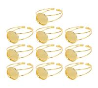 GLEAVI Base de Brazalete de 25mm para Hacer Pulseras Bandeja Redonda Ligera y Resistente Adecuado para Citas y Banquetes 10 Piezas