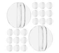 GLEAVI Bases Transparentes Redondas para Tarjetas de Juego, Diámetro 20 Mm, Grosor 1,7 Mm, Paquete de 100 Unidades, Clips para Números de Mesa y Soportes Multiusos para Porta Tarjetas