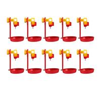 GLEAVI Bebedero Automático Válvula de Bola y Tetinas para Pollos, 10 Unidades de Acero Inoxidable para Sistema de Bebida en Jaulas Avícolas