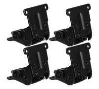 GLEAVI Bisagra Plegable Autoblocante de Acero Inoxidable 0/90/180° para Patas de Muebles Soporte Negro Resorte 4 Unidades Tornillos Adecuado para Mesas y Camas Plegables