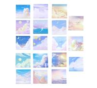 GLEAVI Bloc de Notas Adhesivas Removibles 18 Unidades Mezcla 6 Diseños Tamaño Pequeño Papelería Escolar y Oficina para Estudiantes, Viajes y Organización Diaria