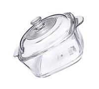 GLEAVI Bol de Vidrio Templado con Tapa Hermética para Microondas y Horno Resistente y para Ensaladas Frutas y Uso Doméstico o Profesional