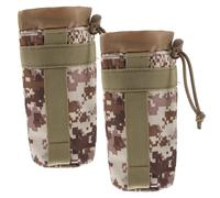 GLEAVI Bolsa Portabotellas de Agua de Camuflaje 2 Piezas para Camping y Senderismo Aislante Térmico Resistente y Ligera Soporte Portátil para Botella de Agua Adecuado Actividades al