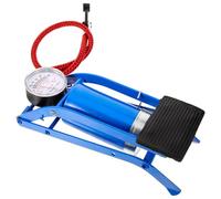GLEAVI Bomba Activada por Pedal para Inflar Neumáticos de Bicicleta y Moto, Bomba de Piso Portátil Tubo Rojo, para Actividades al Aire Libre y Talleres
