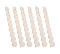 GLEAVI Bordes Decorativos sin Terminar de Madera de Molduras Festoneadas 6 Piezas para Bricolaje, Decoración Creativa para Puertas y Ventanas Hogar