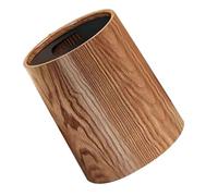 GLEAVI Bote de Basura de Chino Vintage con Gran Capacidad para Cocina Oficina y Baño Papelera Redonda de Imitación Madera para Hogar y Uso Diario