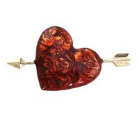 GLEAVI Broche de Mujer, Pin de Solapa Flecha Enamorada Esmaltado, de Aleación, Fija la Ropa y Seguro, Rojo, Fiesta