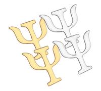 GLEAVI Broches Vintage Símbolos de Psicología Set de 4 Piezas Aleación Metálica Colores Dorado y Plateado Broches Decorativos Cierres de Seguridad para Ropa Bufandas y Accesorios de