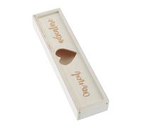 GLEAVI caja de del kit de prueba de embarazo caso de madera elegante largo tapa recuerdo recipiente Anuncio mujer female deslizar Robusto