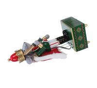 GLEAVI Caja de Música Cascanueces Reloj de Madera con Rey Ratón Mecánico Decoración Navideña para Hogar Oficina y Fiesta