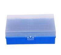 GLEAVI Caja Organizadora de Plástico Transparente para 60 Tubos de Ensayo de 5/8/12 Ml con Tapa Segura, Estuche Portátil para Almacenamiento en Laboratorio, Clínica y Congelador