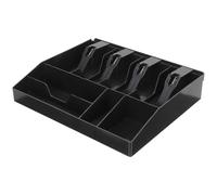 GLEAVI Cajón de Caja Registradora de Múltiples Rejillas, Caja de Almacenamiento de Dinero, Acrílico E Hierro, Negro, para Tiendas y Armarios