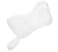 GLEAVI Calcetines Navideños Blancos de Pelo Sintético Decoración y Bolsa para Dulces, Ideales para Árbol de Navidad y Dormitorios Festivos