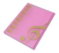 GLEAVI Carpeta de Partituras A4 de 80 Páginas con Fundas para Piano, Libros y Coros, Abs, Rosa, Portátil, para Músicos, Organización y Actuaciones