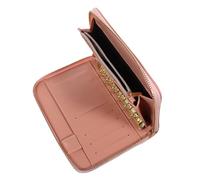 GLEAVI Carpeta de Presupuesto Rosa Tamaño Pequeño de PU con Cremallera Organizador de Dinero Grande y Portátil con Asa Sobres para Tarjetas y Recibos Bolso para Ahorrar y Gestionar