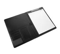 GLEAVI Carpeta Organizadora de Documentos para Oficina y Conferencia Diseño de Múltiples Compartimentos, Soporte Flexible para Bolígrafos y Clips Metálicos en Material Pu y Papel