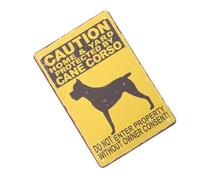 GLEAVI Cartel De Advertencia De Perro Para Jardín Placa Decorativa De Vintage Señal De No Entrar Sin Permiso Fácil Instalación Interiores y Exteriores Decoración Para Patio y Oficina