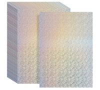 GLEAVI Cartulina Holográfica Brillantina para Manualidades, 10 Hojas de Papel Cartulina Brillante Efecto Holográfico y Fácil de Pegar para Origami y Decoraciones DIY
