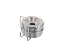 GLEAVI Cenicero para Inodoro Montado en Pared de Acero Inoxidable con Tapa Anti-dispersión, Estante Medio Círculo, Resistente al Viento, Adecuado para Baño, Oficina y Hotel, Color