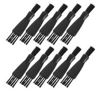 GLEAVI Cepillo de Limpieza para Afeitadora Eléctrica Masculina Cepillo Depilatorio Pequeño de Doble Cabezal Set 10 Piezas Negro Sz-15 para Mantenimiento Doméstico y Viajes