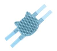 GLEAVI Cepillo de Silicona para Gatos Autorascador de Pared Azul Tamaño M Peine de Masaje para Mascotas para Eliminar Pelo y Rascar Accesorio de Cuidado para Uso Seco y Húmedo