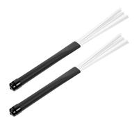 GLEAVI Cepillos de Batería Retráctiles de Nylon Blanco para Jazz, Portátiles y Fáciles de Sujetar, Ideales para Principiantes Llevar en Bolsa de Batería