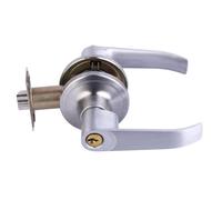 GLEAVI Cerradura de Manija de Acero Inoxidable con Barra Triple para Puertas Interiores Cerradura de Baño para Puertas de Madera 30-50 MM Incluye 3 Llaves y Bloqueo Seguro para Uso