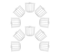 GLEAVI Cesta Nido de Plástico para Pájaros 10 Piezas Caja Nido para Canarios y Pinzones Accesorio para Jaulas Diseño Abierto para Cría Segura y Fácil Observación