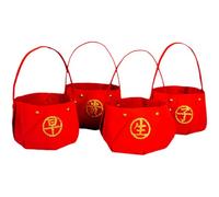 GLEAVI Cestas de Fieltro Portátiles 4 Unidades 150g para Bodas y Decoración Hogar, Cesta de Floristería Multifuncional Ligera y Compacta, Adecuado para Regalos y Eventos Obsequios