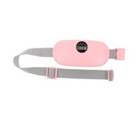 GLEAVI Cinturón Calefactor Eléctrico para Cintura Femenino Almohadilla Térmica Recargable Rosa Masajeador Abdominal Portátil con Calentamiento Rápido para Alivio Menstrual y Dolores