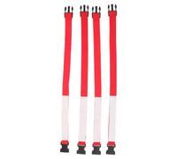 GLEAVI Cinturón Deportivo Rojo de 25 Mm X 480 Mm con 4 Etiquetas Grabables, Organizador Ajustable para Ropa y Equipaje, Cinturón Multiusos para Exteriores y Viajes