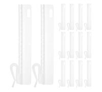 GLEAVI Clips de Plástico Ajustables para Cortinas Plisadas 75 CM 60 Unidades Ganchos de Fijación para Cortinas de Tela Pesada y Transparentes Ideales para Sala Dormitorio y
