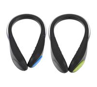 GLEAVI Clips para Zapatillas Deportivas Luz de Advertencia Verde y Azul Resistentes al Agua Diseño Antideslizante 2 Piezas para Correr Ciclismo y Caminatas Nocturnas