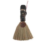 GLEAVI Colgante de escoba de altar de cristal de bruja - Amuleto de barredora de cristales de cuarzo natural para Feng Shui, decoración de Halloween, regalo para el hogar, suministros de brujería -