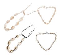 GLEAVI Collar Bohemio y Pulsera de Mujer Conchas Naturales, Diseño Creativo y Elegante, Conjunto de Verano para Playa y Vida Diaria, Accesorios Únicos y Llamativos