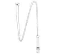 GLEAVI Collar Conmemorativo de Cremación Colgante Urna Abierto de Acero Inoxidable, Plata Piedra de Abril, Tamaño Único para Uso Diario y Recuerdo Personal