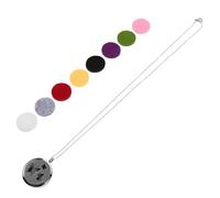 GLEAVI Collar Difusor de Perfume de Acero Inoxidable 30Mm Colgante Aromaterapia Medallón de Calado Difusor de Aceites Esenciales para Uso Diario y Bienestar Emocional