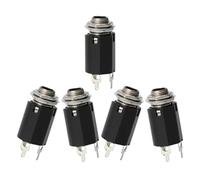 GLEAVI Conector metálico de salida para guitarra eléctrica de 635 mm con tornillos repuesto para instrumento 5 piezas compatible con la mayoría de guitarras eléctricas