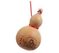 GLEAVI Contenedor Multipropósito de Calabaza Tallada con Patrón Decorativo Botella de Vino de Cocina Natural Khaki Gran Capacidad para Almacenamiento y Decoración del Hogar