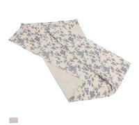 GLEAVI Cortina Corta Azul de Flores para Cocina, Ventana y Armario | Poliéster Algodón, Estilo Sencillo y Elegante, Fácil de Limpiar, para Huecos de Librería y Media Ventana