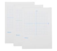 GLEAVI Cuaderno Cuadriculado de Matemáticas Sistema de Coordenadas Xy, 3 Piezas de Papel Blanco para Práctica Precisa y Tareas en Casa o Aula
