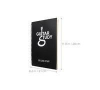 GLEAVI Cuaderno de Música para Guitarra con 6 Líneas y Diagramas de Acordes, 2 Piezas con 50 Hojas, Resistente a Manchas y Encuadernación Fuerte para Clases y Práctica