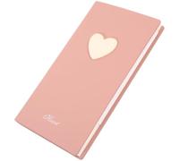 GLEAVI Cuaderno Diario con Diseño de Corazón Rosa, Libreta Pequeña de Pulpa de Madera para Escritura Suave y Lista de Deseos, Adecuado para Registro de Horarios y Obsequio