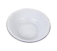 GLEAVI Cuenco de Esmalte Vintage Grande para Lavar Verduras y Mezclar en Cocina, Bol Redondo Blanco Resistente y Versátil Estilo Retro Clásico