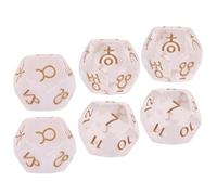 GLEAVI Dados de Adivinación Poliedro de Resina 12 Caras 20mm, Juego 2 Sets, Dados Decorativos para Juegos de Mesa y Suministro de Adivinación, Accesorios para Oráculo del Zodiaco