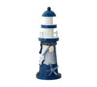 GLEAVI Decoración de Faro: Figuras de Faro náutico de Madera de 21,6 cm de Alto para decoración del hogar, Accesorios fotográficos para Fiestas con temática oceánica - Adorno de Estilo