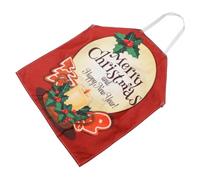 GLEAVI Delantal Navideño, Delantal de Navidad para Adultos, Unisex, Poliéster y Algodón, Cintura Ajustable, para Actividades Navideñas y Cosplay