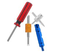 GLEAVI Desmontador de Núcleo de Válvula para Neumáticos Herramienta Multifuncional de Aleación Ligera Extractor Instalador de Vástagos para Coche Moto y Taller con Caja Portátil