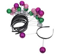 GLEAVI Diademas de Espuma para Disfraz de Extraterrestre 12 Piezas con Bolas Redondas Brillantes Colores Verde Plata Rosa y Púrpura Accesorios Cómodos para Fiesta de Halloween y