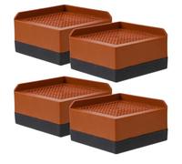 GLEAVI Elevadores de Muebles Antideslizantes de Silicona 4 Piezas 78X78 CM Altura 4 CM para Cama Escritorio Silla y Lavadora Protectores Resistentes para Patas y Hogar